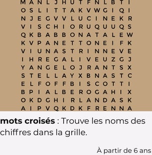 mots croisés des chiffres