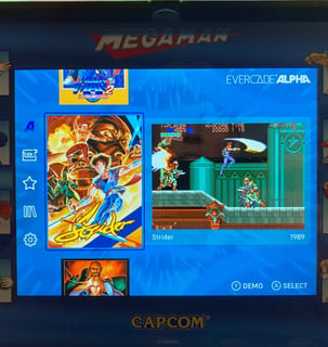 Evercade Alpha Mega Man Menu Strider