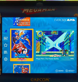 Evercade Alpha Mega Man Menu Game Selection