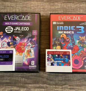 Evercade Jaleco and Indie 3 Cartridges