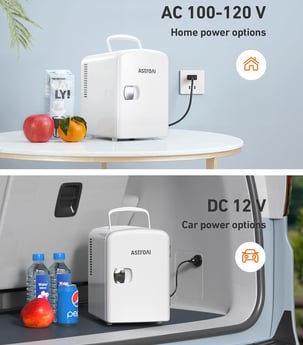 mini fridge for keeping drinks cool at your desk