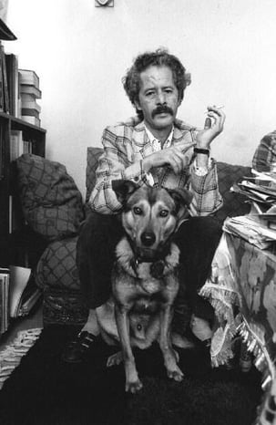 Mohamed Choukri Image with dog - Merken Magazine Artices