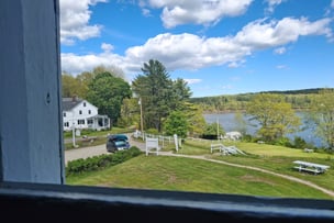 The Adventure Van as seen from the window of Fort Edgecomb