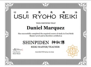 reiki master cert daniel