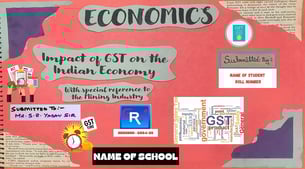 Cover page for economics project on gst