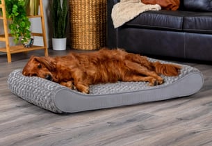 orthopedic memory foam dog bed for large dogs who sprawl
