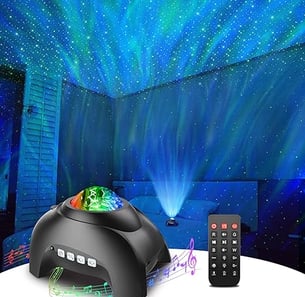 Galaxy Projector Bedroom ceiling  Bluetooth Speaker White Noise Night Light for Kids