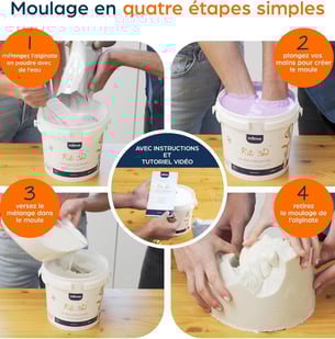 kit de moulage pour mains cadeau unique pour les couples, mariages, anniversaires