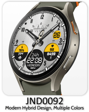 JND0092 a stylish watch face for wearos