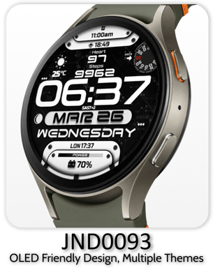 JND0093 stylish watch face for wearos