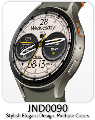 JND0090, stylish watch face for wearos