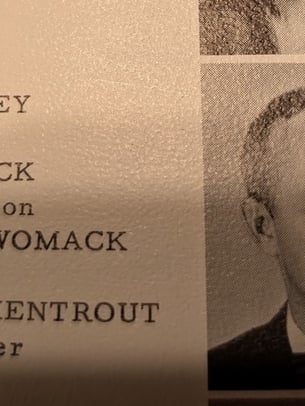 1961 Ozona High School Annual photo of RK Wimberley