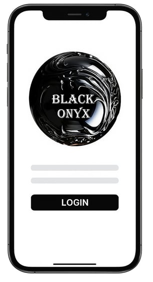 Black Onyx cellphone logon screen image