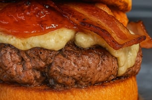 Sweet Chilli - Burguer com gorgonzola e geléia de pimenta.