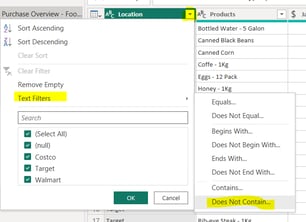 remove rows in power query