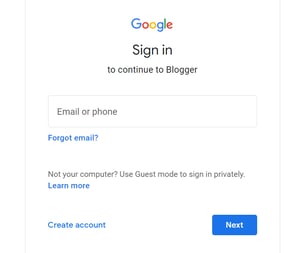 blog login