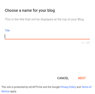 blog name