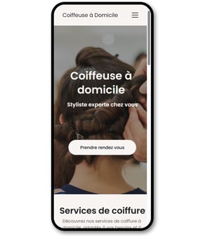 a mobile phone showing a woman's hairdoodle