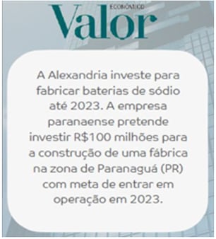 Valor Econômico Alexandria Energia