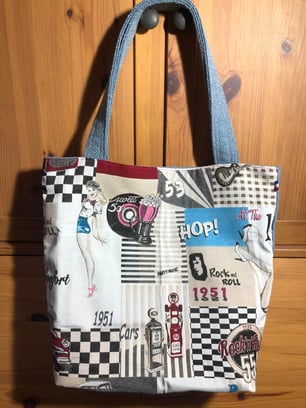 sac cabas en vadrouille rockabilly