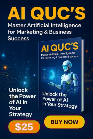 Promotional graphic for the AI QUC’s eBook titled 'Leadership Redefined