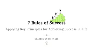 7 rules of success