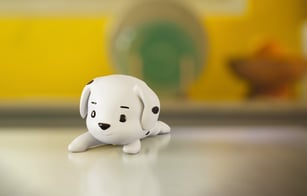 10 Club, Aditya Satyajit, One For Love, Ad film, Animation, a white dog toy sitting on a table