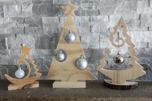 sapin bois noel pour décoration