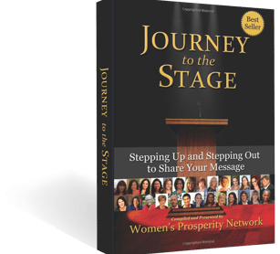 Photo of book, "Journey to the Stage" in which Pat Price tells the unique story of her career in the insurance industry