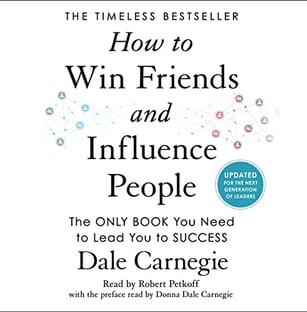 a book cover of how to win friends and influence people