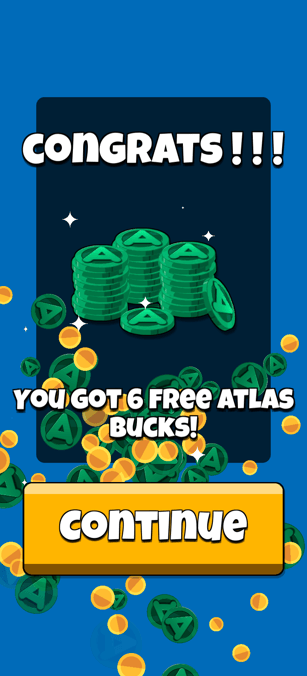 Atlas Bucks Diamond Spin Award - 6 Free Atlas Bucks