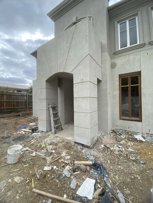 house under construction renovation and exterior finshing