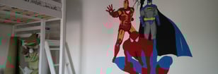 peinture mural super héros