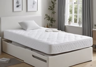 Single Divan Bed with mattress. Affiliate link.