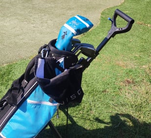golfeur et sac de golf