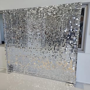 After setting up the silver shimmer wall for Jodie for her friends 50th in Wacol.