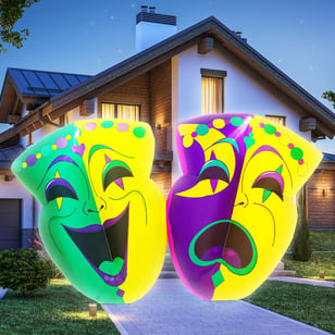 Inflatable Mardi Gras masks