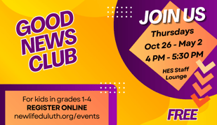 a poster for a good news club