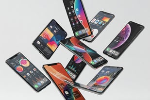 a group of smartphones with different types of phones