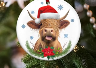 highland cow ornament 