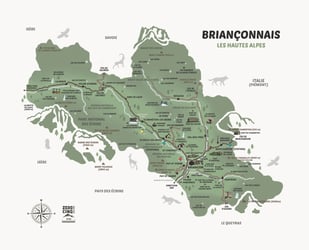 Carte Géographique Briançonnais Hautes-Alpes