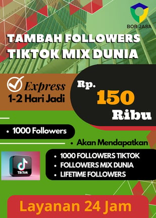 Jasa Buzzer Tambah Followers Random MIX Dunia TikTok 150 Ribu di Kota Kabupaten