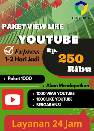 Jasa Buzzer View Like Share Konten Video YouTube YT 250 ribu di Kota Kabupaten