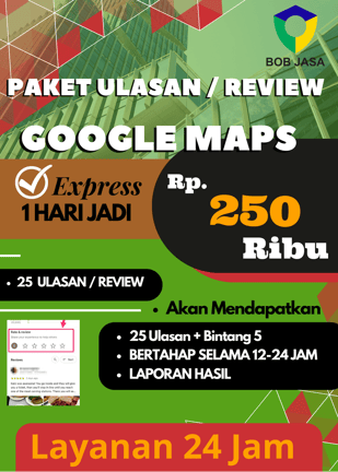 Jasa Buzzer Ulasan Review Google Maps 250 Ribu di Kota Kabupaten