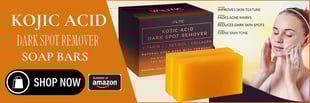 a woman with a yellow and black soap bar soap
