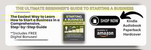 book ad with  the title of the ultimate beginner's guide to start