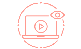 icon of a computer screen with an eye to represent visibility and content