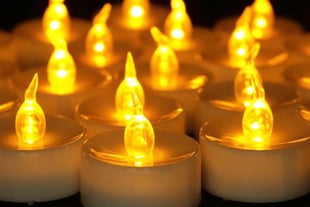 numerous LED candles