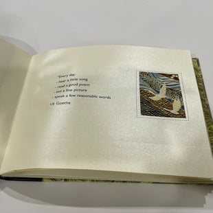 Album with marbled paper and decorative pages