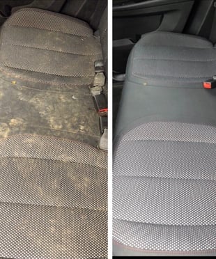 Interior Detailing Image “Deep interior car detailing with steam cleaning and vacuuming of seats"